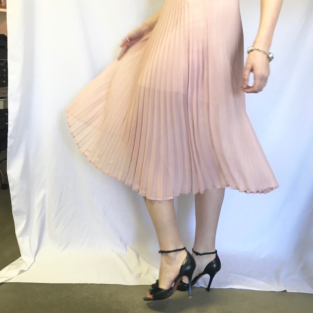 Light pink pleated skirt
